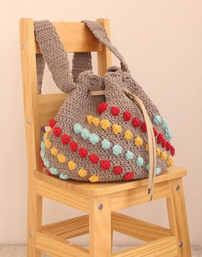 Cotton Waves Circular Crochet Handbag Pattern by My Accessory Box