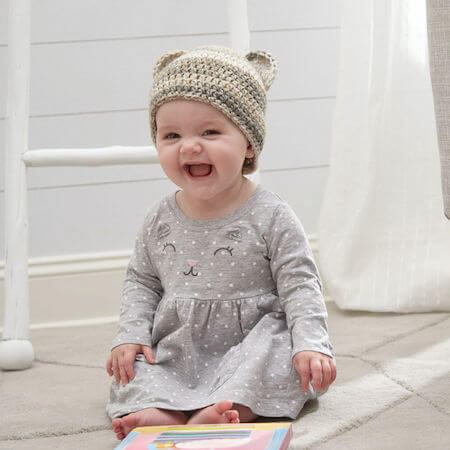 Crochet Bear Hat Pattern by Red Heart