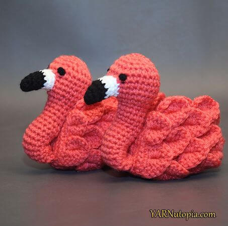 Crochet Flamingo Feet Baby Booties Pattern by Yarnutopia