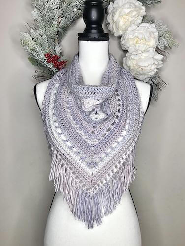 Crochet Fringe Cowl Pattern by Danni's Designs Crafts