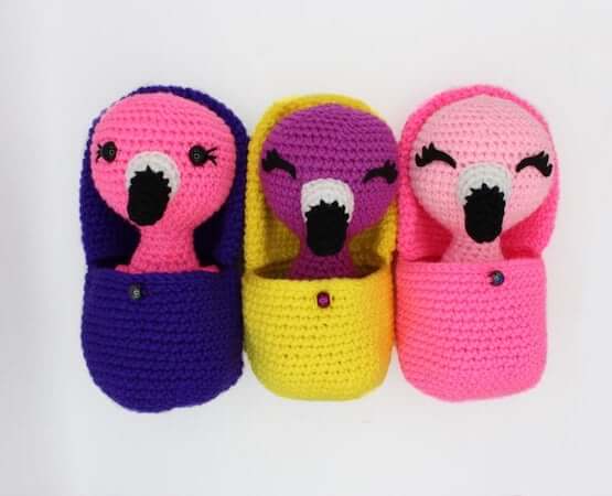 Crochet Hatching Flamingo Pattern by Kayte Dids