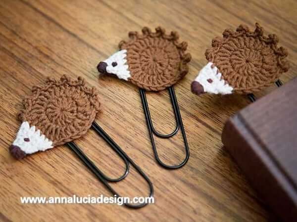 Crochet Hedgehog Bookmark Pattern by Emma Crochet Design 4 U
