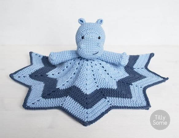 Crochet Hippo Lovey Pattern by Tilly Some