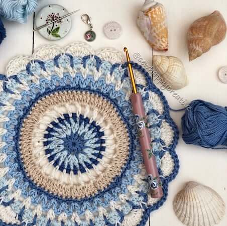 Crochet Mandala Doily Pattern by Sew Happy Creative