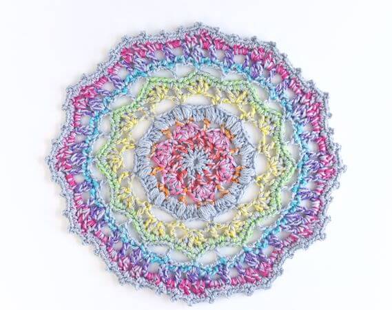 Crochet Mandala Pattern by The Spruce Crafts