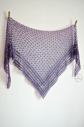 Crochet Nightfall Shawl Pattern by My Crochetory