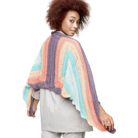 Crochet Spread Your Wings Shawl Pattern by Yarnspirations