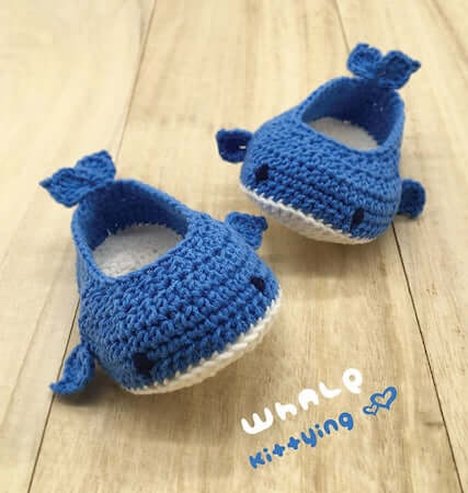 Crochet Whale Baby Booties Pattern by Meinuxing