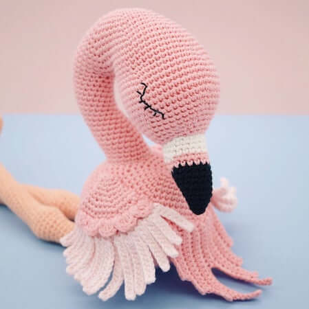 Flo, The Flamingo Amigurumi Pattern by The Little Hook Crochet