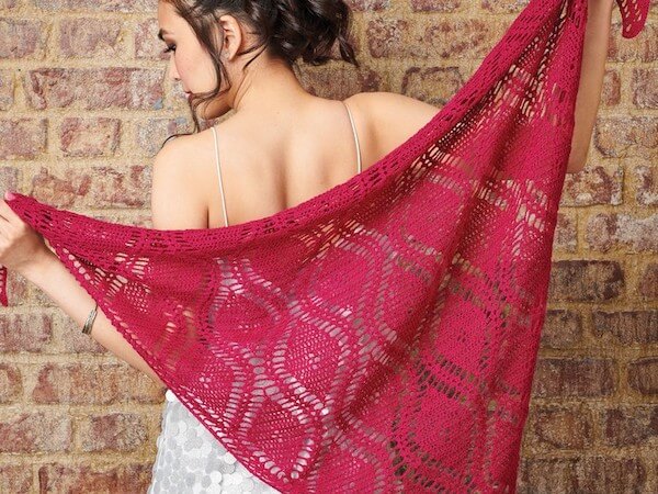 Free Lace Shawl Crochet Pattern by Sara Huntington