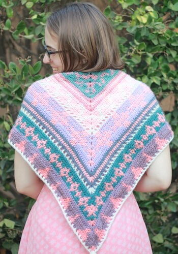 Free Tapestry Crochet Shawl Pattern by Claire Goodale