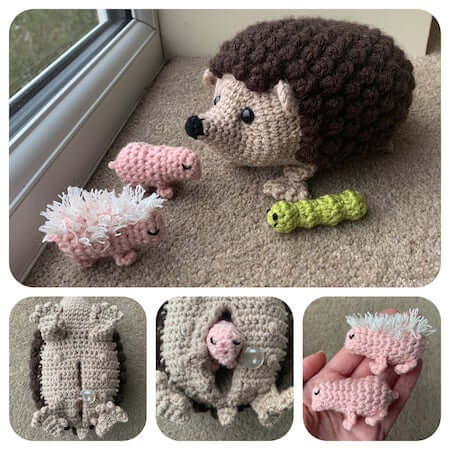 Hedgehog With Hoglet Crochet Pattern by Lau Loves Crochet
