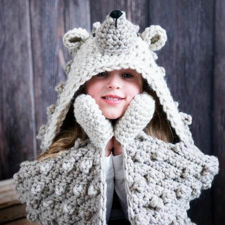 Hooded Woodland Hedgehog Blanket Crochet Pattern by MJ's Off The Hook Designs