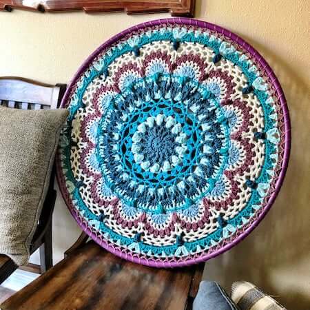 Hula Hoop Mandala Crochet Pattern by Cypress Textiles
