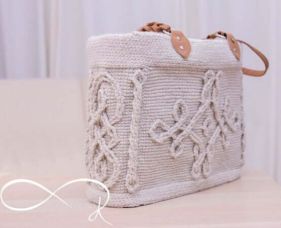 Infinity Crochet Cable Handbag Pattern by Briana K Designs