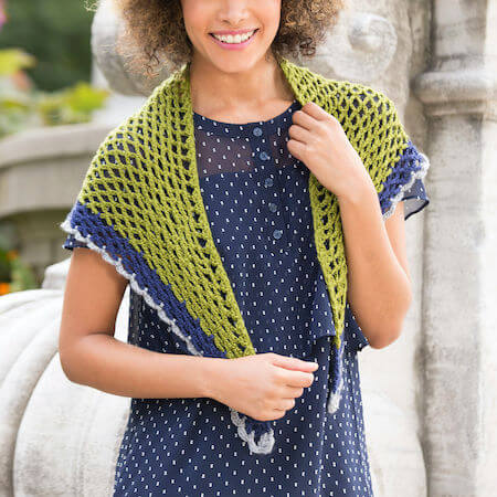 Light And Lacy Shawl Crochet Pattern by Red Heart