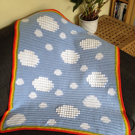 Little Fluffy Clouds Baby Blanket Crochet Pattern by Eva Cassidy