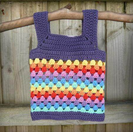 Little Granny Toddler Vest Crochet Pattern by Shara Lambeth Designs