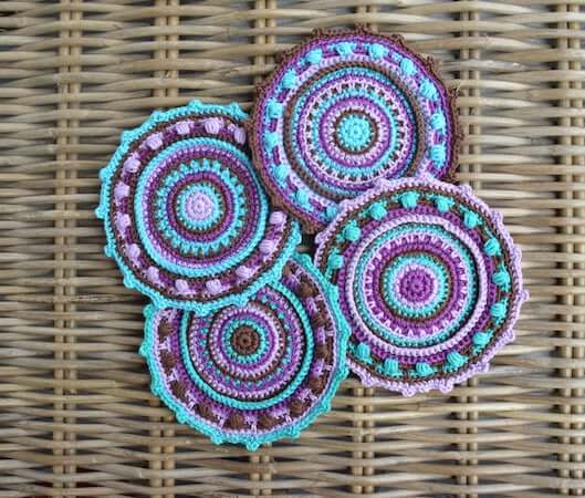 Mandala Coaster Crochet Pattern by Lilla Bjorn Crochet