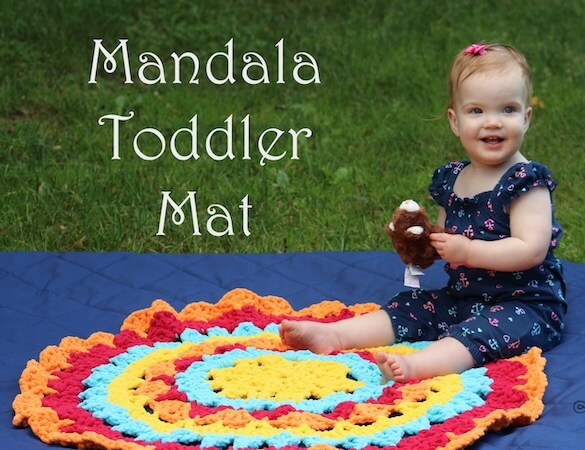 Mandala Toddler Mat Crochet Pattern by Celtic Knot Crochet