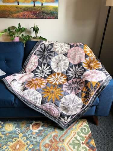 Marguerite Crochet Blanket Pattern by Mobius Girl Design