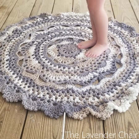 Midnight Star Mandala Rug Crochet Pattern by The Lavender Chair