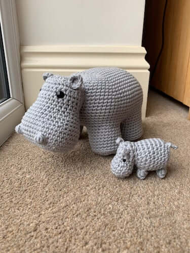 Mother And Baby Hippo Crochet Pattern by Lau Loves Crochet