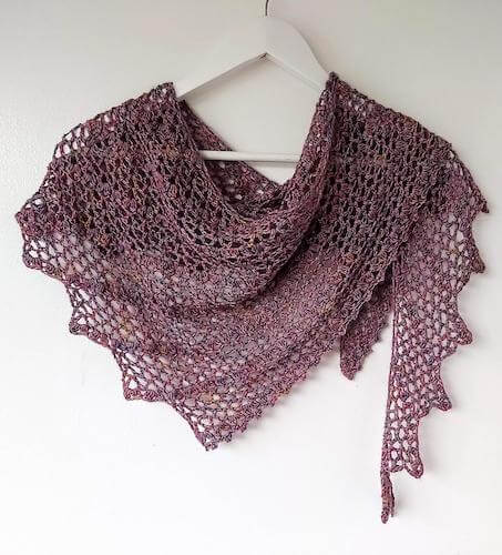 One Skein Lace Shawl Crochet Pattern by Annie Design