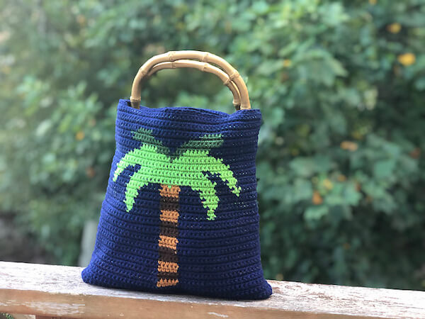 Palm Tree Tapestry Bag Crochet Pattern by Creations By Courtney