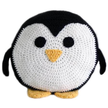 Penguin Pillow Crochet Pattern by Crochet Spot Patterns