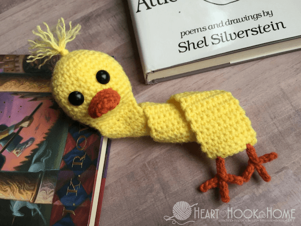 Quacktastic Bookmark Free Crochet Duck Pattern by Heart Hook Home