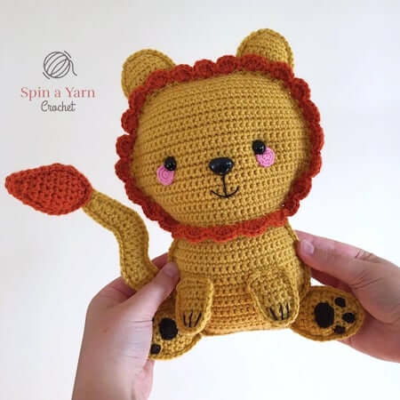 Ragdoll Lion Crochet Pattern by Spin A Yarn Crochet