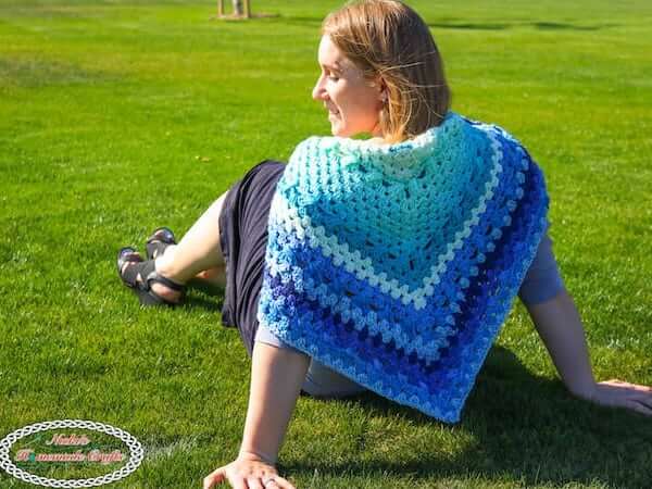 Royal Granny Shawl Free Crochet Pattern by Nicki's Homemade Crafts