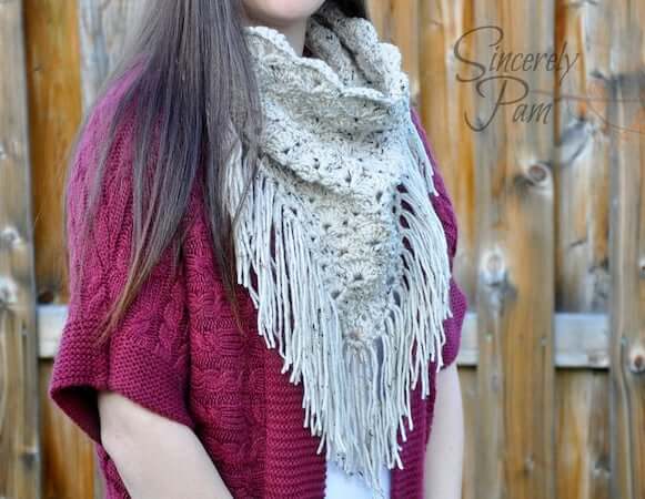 Shelby Triangle Cowl Crochet Pattern by By Sincerely Pam