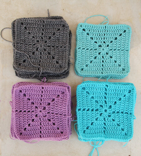 Simple Filet Crochet Starburst Square Pattern by Creative Jewish Mom