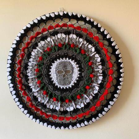Skull Mandala Crochet Pattern by Dolly Daydream Crochet