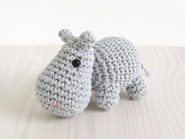 Small Hippo Free Crochet Pattern by Kristi Tullus