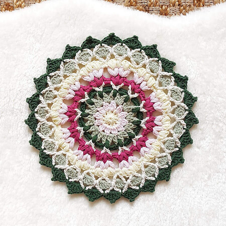 Sweet Posy Mandala Crochet Pattern by Confessions Of A Yarnaholic