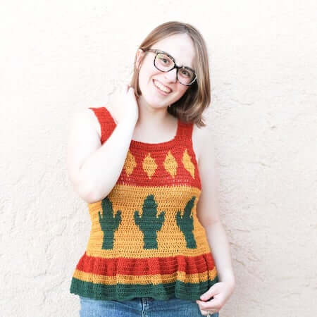 Tapestry Crochet Cactus Garment Pattern by E'Claire Makery