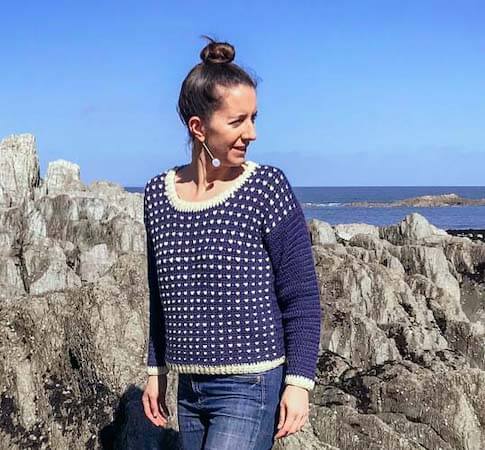 Tapestry Crochet Sweater Pattern by Zoe Curtis