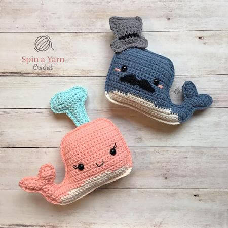 Crochet Amigurumi Whale Pattern by Spin A Yarn Crochet