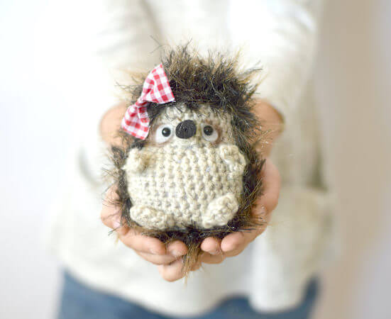 Woodland Hedgehog Amigurumi Crochet Pattern by Mama In A Stitch