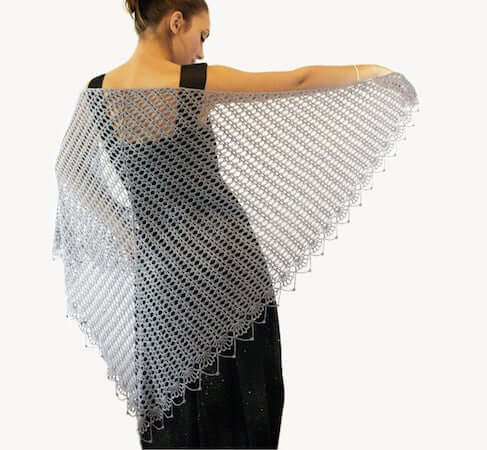 Wrapped In Lace Shawl Crochet Pattern by Knot Sew Cute