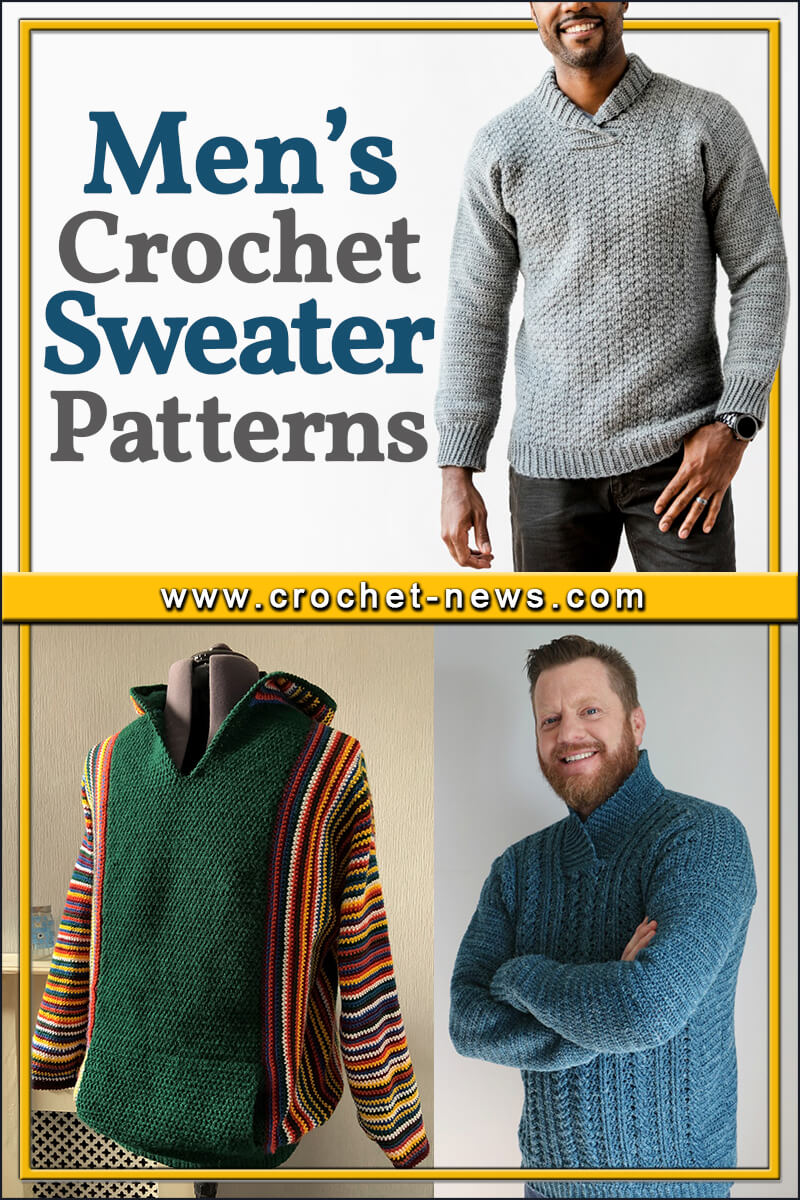 23 Men's Crochet Sweater Patterns - Crochet News