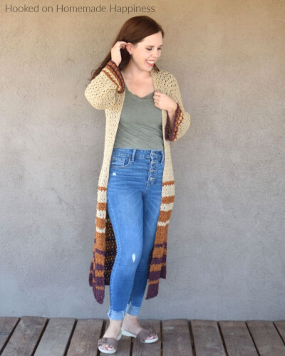 Boho Crochet Duster Pattern by Hooked on Homemade Happiness