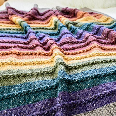 Buttons & Braids Blanket Crochet Pattern