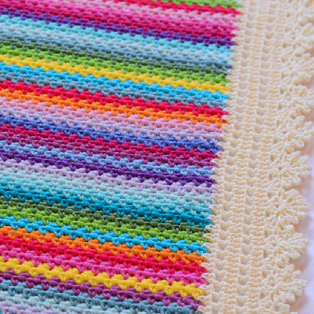 Crochet Pattern Modern Rainbow Gypsy Afghan