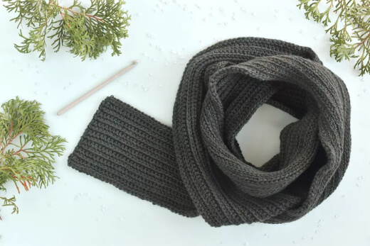 Free Men's Scarf Crochet Pattern By Spruce Crafts