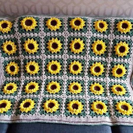 Sunflower Crochet Blanket Pattern