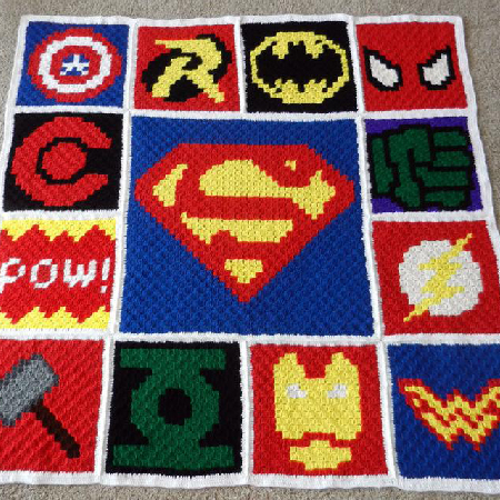 Superhero Crochet Blanket Patter
